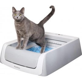 ScoopFree™ Self-Cleaning Litter Box (Second Gen) – Automatic No-Scoop System, Odour-Free Crystal Litter, Disposable Trays