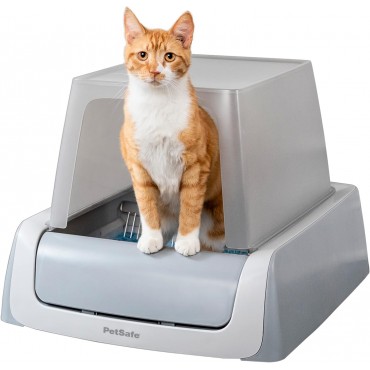ScoopFree™ Covered Self-Cleaning Litter Box (Second Gen) – Automatic Odour Control, Hooded Design, Low-Tracking Crystal Litter