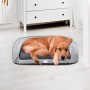 Ohana Boston antibacterial breathable bolstered large grey dog bed