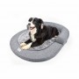 OHANA Athens Linen Bolster 2-in-1 Small Grey Dog Bed