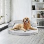 OHANA Athens Linen Bolster 2-in-1 Small Grey Dog Bed