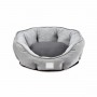 Large Grey Dog Bed Antibacterial Breathable Scalloped