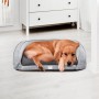 Extra large Dog Bed Grey Antibacterial Bolstered 