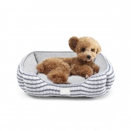 Puppy Bed OHANA Florence Square Blue Stripe Medium 