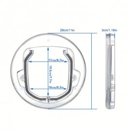 4-Way Locking Pet Door for Cats & Small Dogs – Clear Flap for Glass or Window Installation