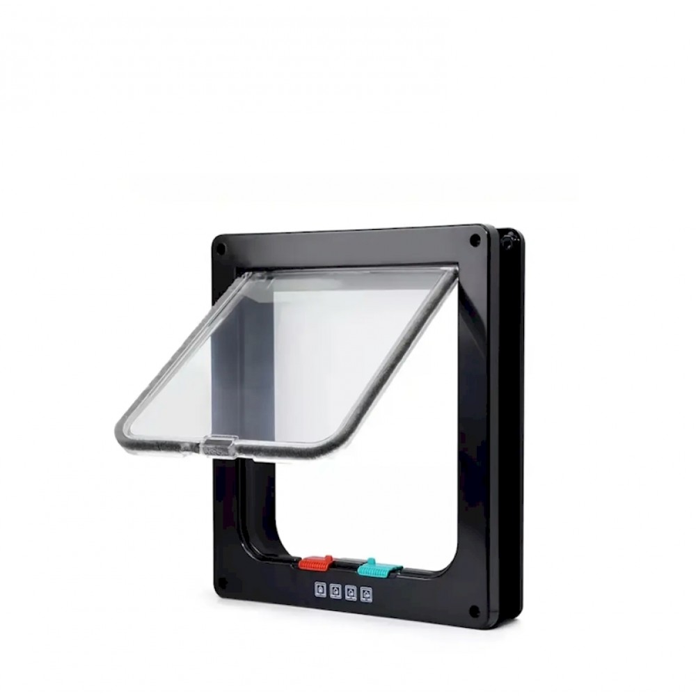 Small - 4-Way Locking Cat Door Flap – Black