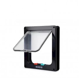Small - 4-Way Locking Cat Door Flap – Black