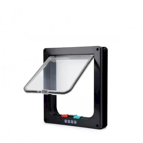 Small - 4-Way Locking Cat Door Flap – Black