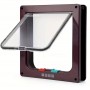Large - 4-Way Locking Cat Door Flap – Brown