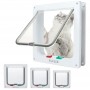 Small - 4-Way Locking Cat Door Flap – Brown