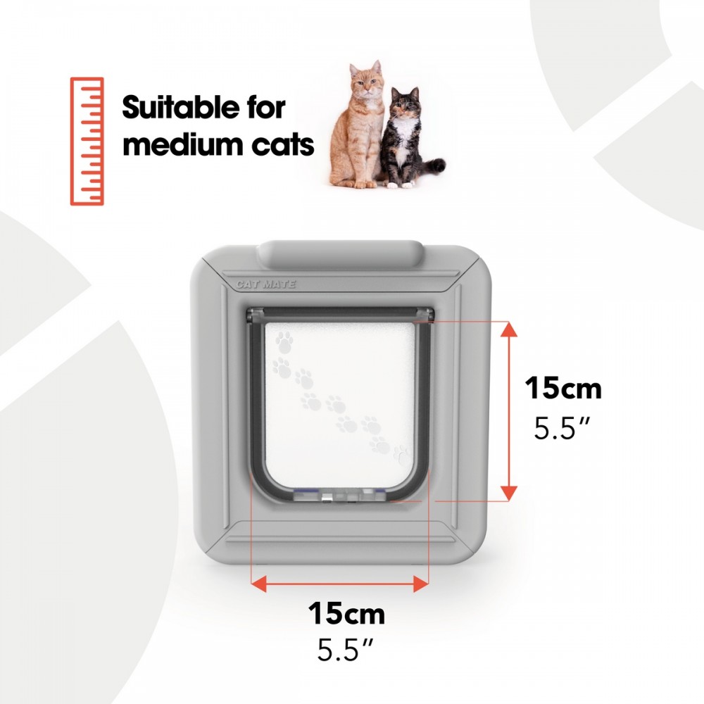 Picture of Cat Mate Elite Microchip Cat Flap with Timer Control (Model 355W ...