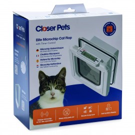 Cat Mate Elite Microchip Cat Flap with Timer Control (Model 355W) – Secure & Smart Access for Your Cat