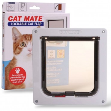 Cat Mate Standard Locking Cat Flap - White 304W