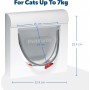 Magnetic Cat Flap Brown 224mm x 224mm – 4-Way Locking, Weather-Resistant & Secure Access