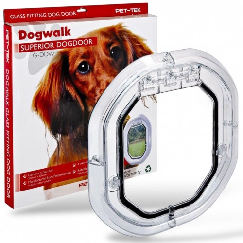 Dogwalk Glass Fitting Dog Door - Clear – G-DDC