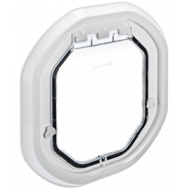 Dogwalk Glass Fitting Dog Door - White - G-DDW