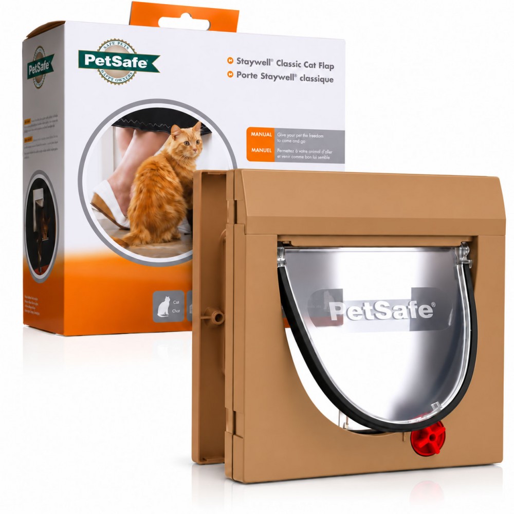 Staywell Caramel Cat Flap 60mm Tunnel