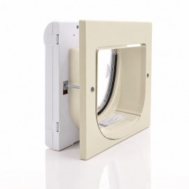 Classic Cream White 4-Way Locking Cat Flap 