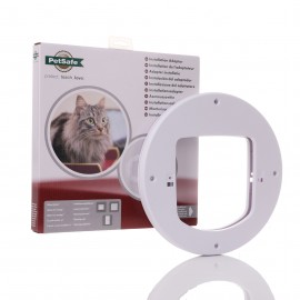 Installation Adaptor for Petsafe Microchip & 4 Way Cat Flap - White
