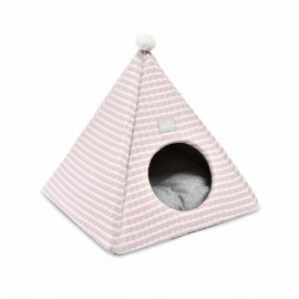 Teepee Cat Tent Bed Pink