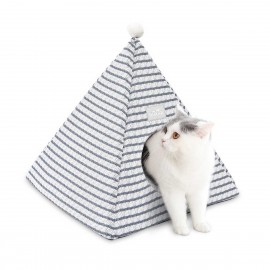 Teepee Cat Tent Bed Blue