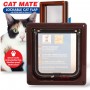 Cat Mate Lockable Cat Flap with Door Liner to 50mm Brown (2 inches) - 234B