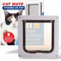 Cat Mate Lockable Cat Flap with Door Liner to 50mm White (2 inches) - 234W