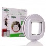 Manual 4-Way Locking Cat Flap With Glass Cat Flap And Adaptor