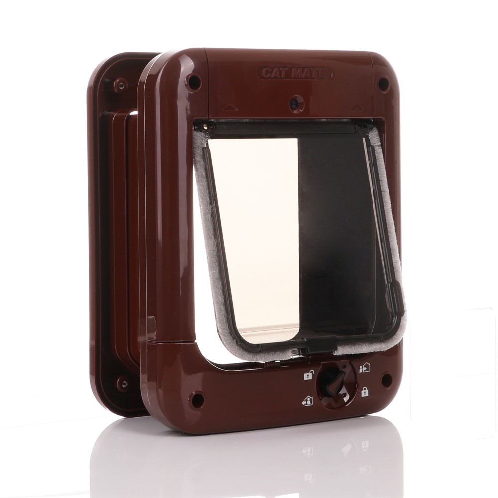 Cat Mate Brwon Microchip Cat Flap 360 From Pet Mate