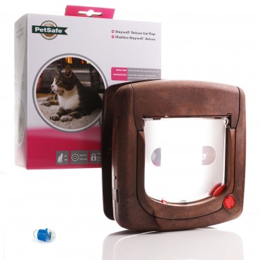 Infrared Cat Flap Brown - Staywell 520 - Blue Key by PetSafe
