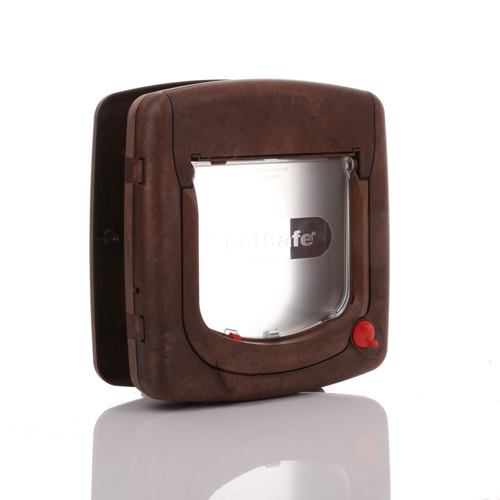 Staywell Infra Red Cat Flap 520ef Brown Woodgrain PetSafe