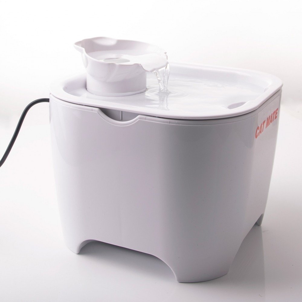 Cat Mate Shell Water Fountain White For Cats & Small Dogs