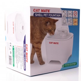Cat Mate Shell Water Fountain White For Cats & Small Dogs 
