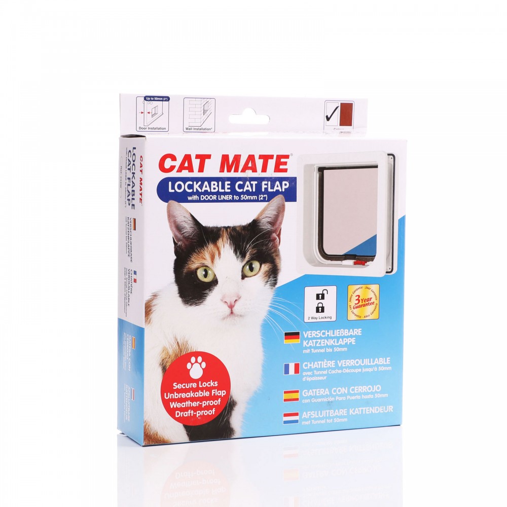Cat Mate 234 White 2 Way locking Cat Door
