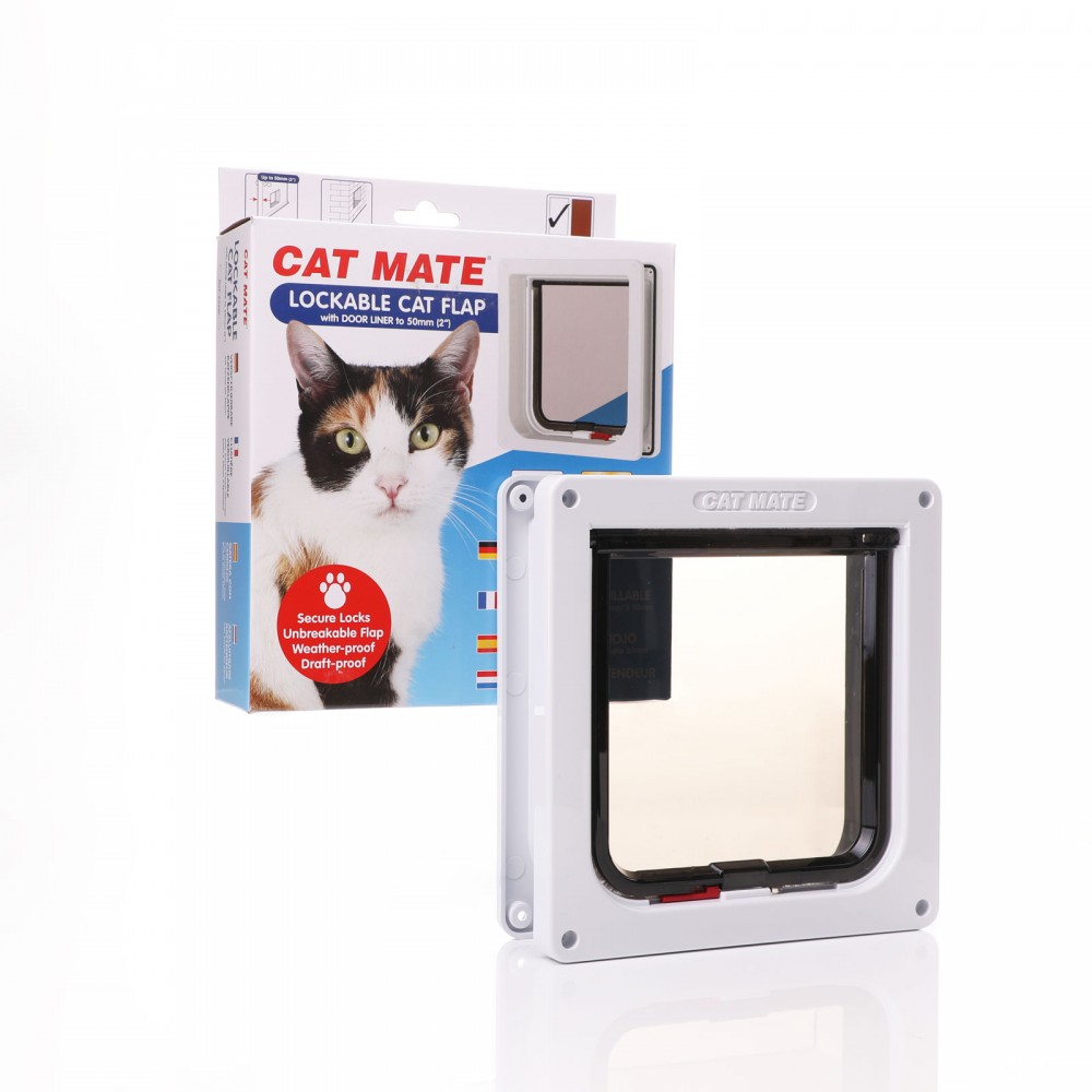 Cat Mate Standard Locking - 234 White - With Door Liner