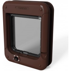Cat Mate Rotary 4-Way Locking Cat Flap – Brown (Model 358BR)