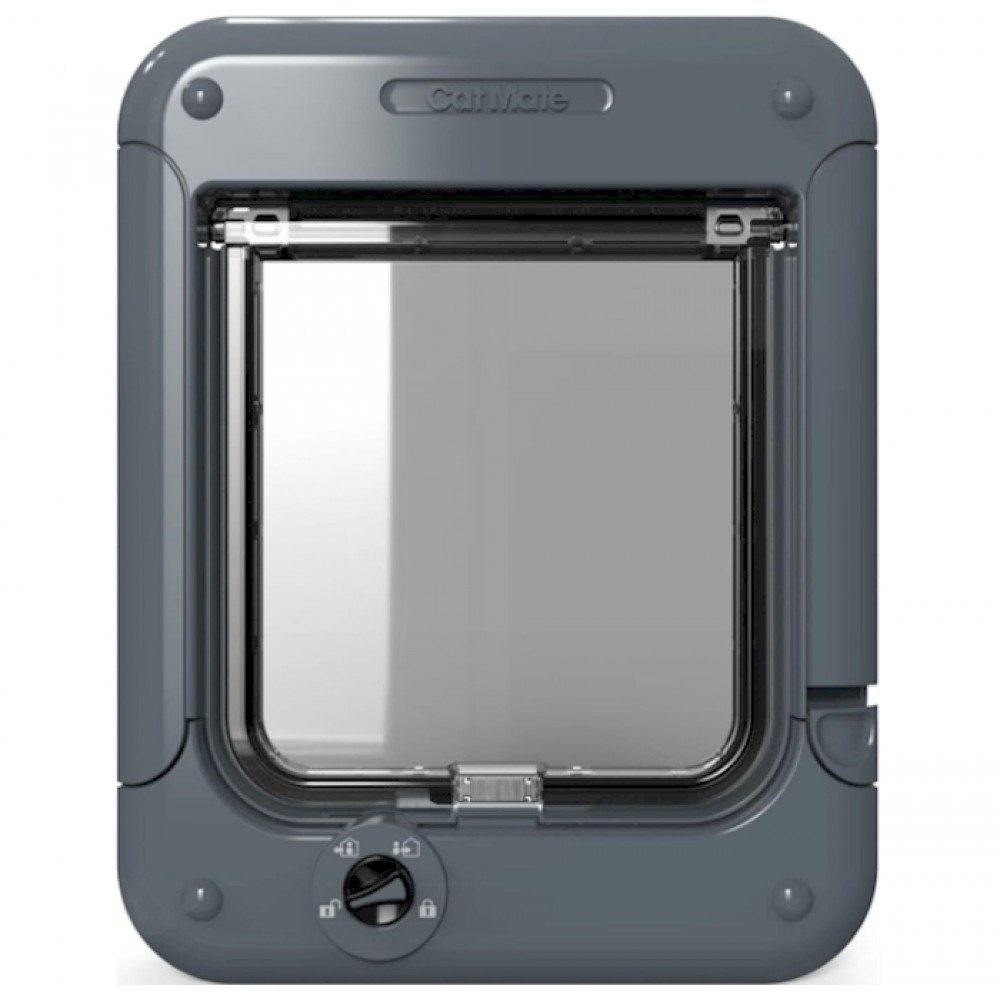 Cat Mate Rotary 4 Way Locking Cat Flap Secure Durable Grey 