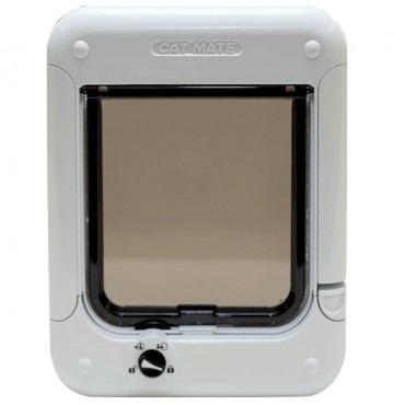 Cat Mate Rotary 4-Way Locking Cat Flap – White (Model 358W)