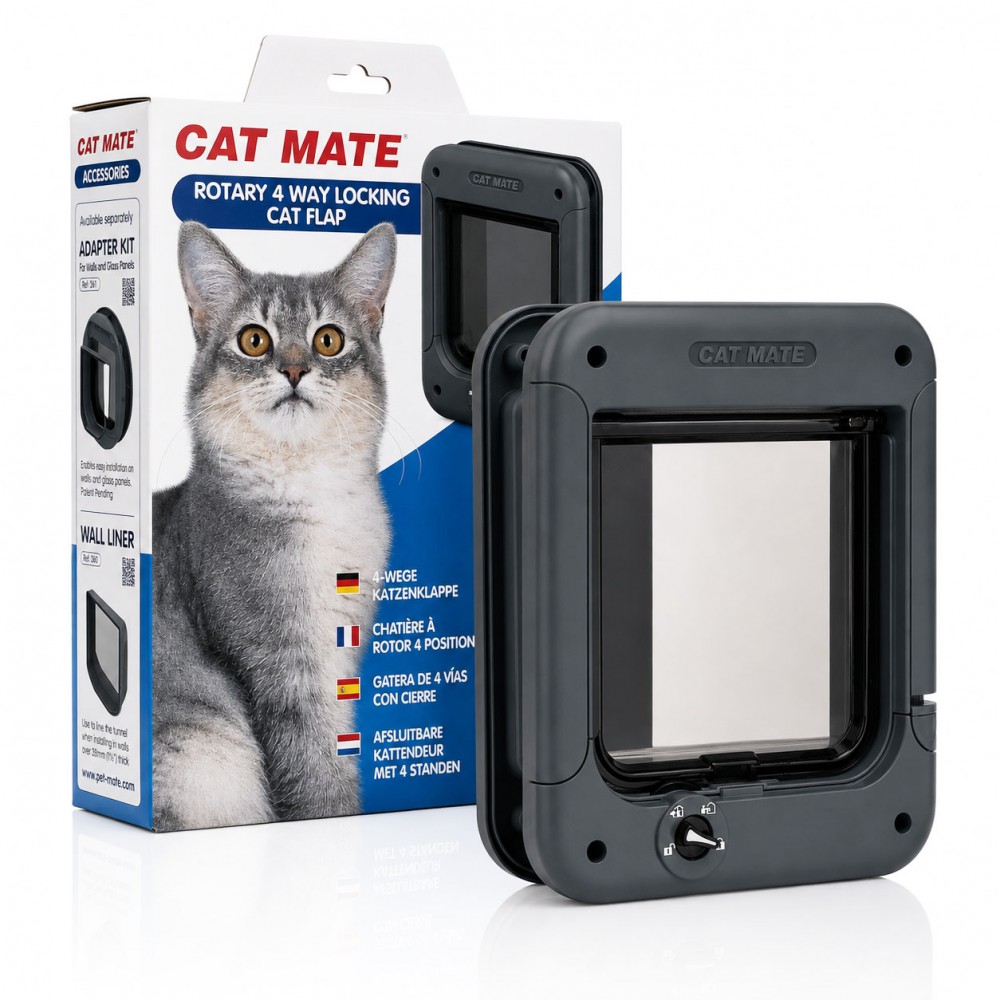 Cat Mate Rotary Cat Flap – Grey (Model 358G)