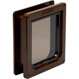 Cat Mate 4-Way-Locking Cat Flap with Door Liner to 50mm (2 inches) – Brown - 235B