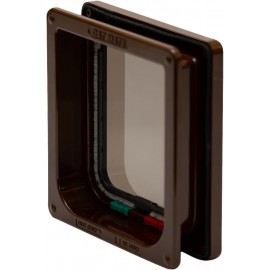 Cat Mate 4-Way-Locking Cat Flap with Door Liner to 50mm (2 inches) – Brown - 235B