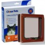Cat Mate 4-Way-Locking Cat Flap with Door Liner to 50mm (2 inches) – Brown - 235B