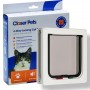 Cat Mate 4-Way-Locking Cat Flap with Door Liner to 50mm (2 inches) – White - 235W