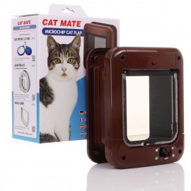 Closer Pets - Cat Mate Microchip Cat Flap - Brown - 360B