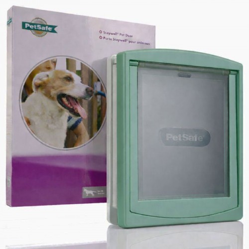 Large Dog Door - Chartwell Green On White