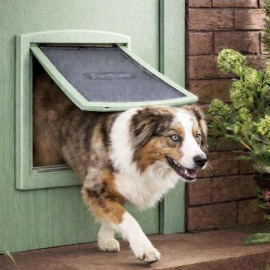 Medium Dog Door - Chartwell Green & White Inside
