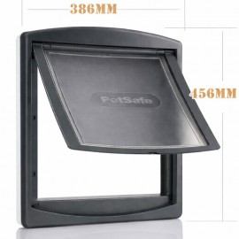 Large Dog Door - Slate Grey On White Ral 7015