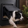 Large Dog Door - Anthracite Grey On White Ral 7016 