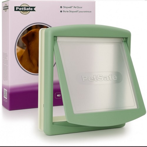 Medium Dog Door - Chartwell Green & White Inside