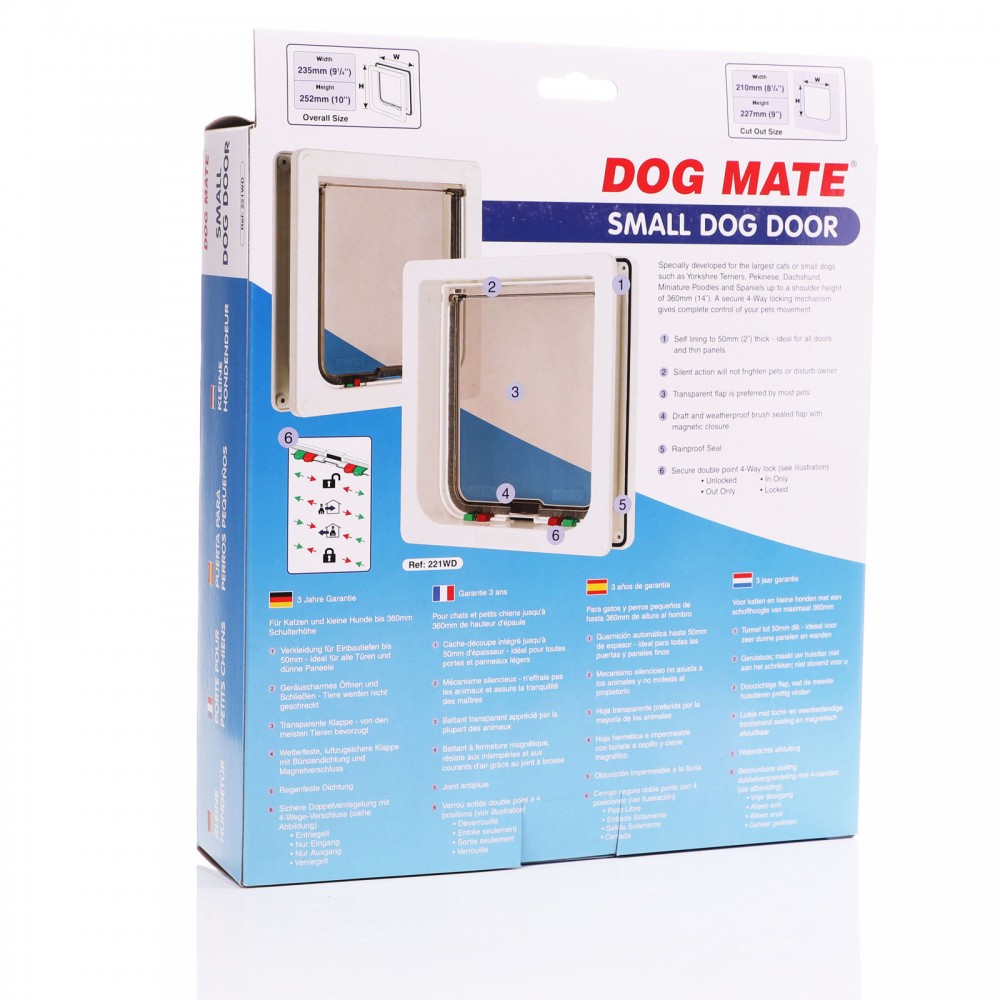 Dog Mate Small Dog Flap White 221wd